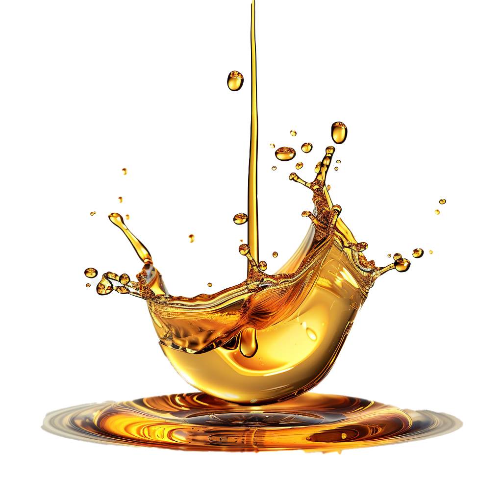 Golden liquid splash.